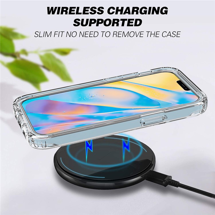 Gradient Color Clear TPU + PC Case for iPhone 12/12 Pro - Transparent-4