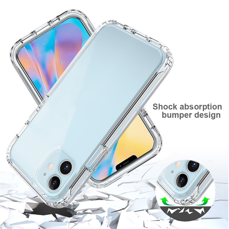Gradient Color Clear TPU + PC Case for iPhone 12/12 Pro - Transparent-5