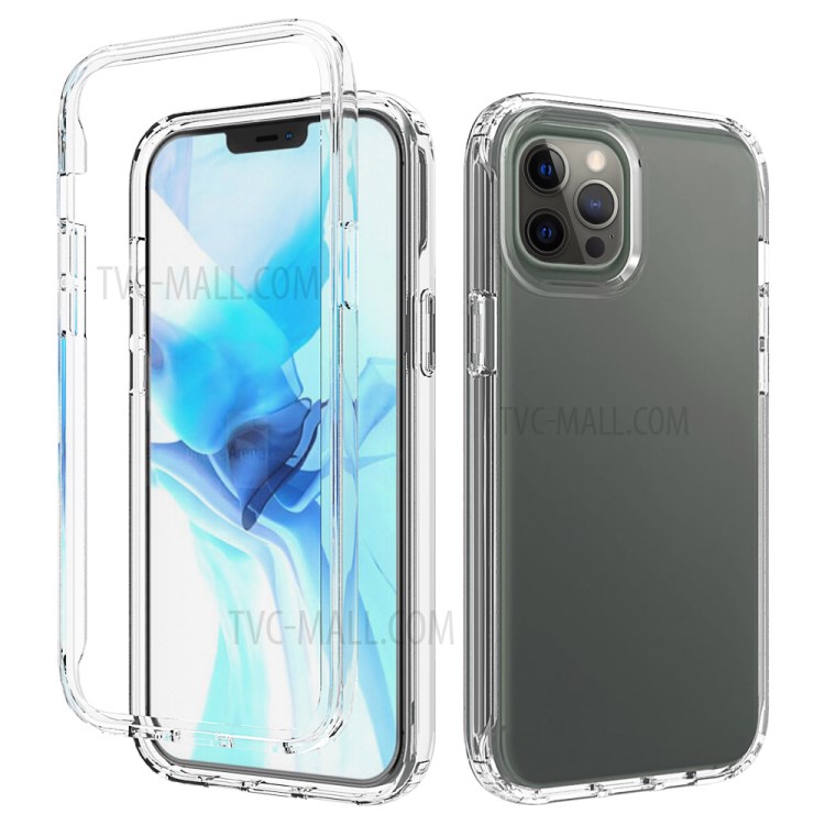 Gradient Color Clear TPU + PC Phone Case for iPhone 12 Pro Max - Transparent-1
