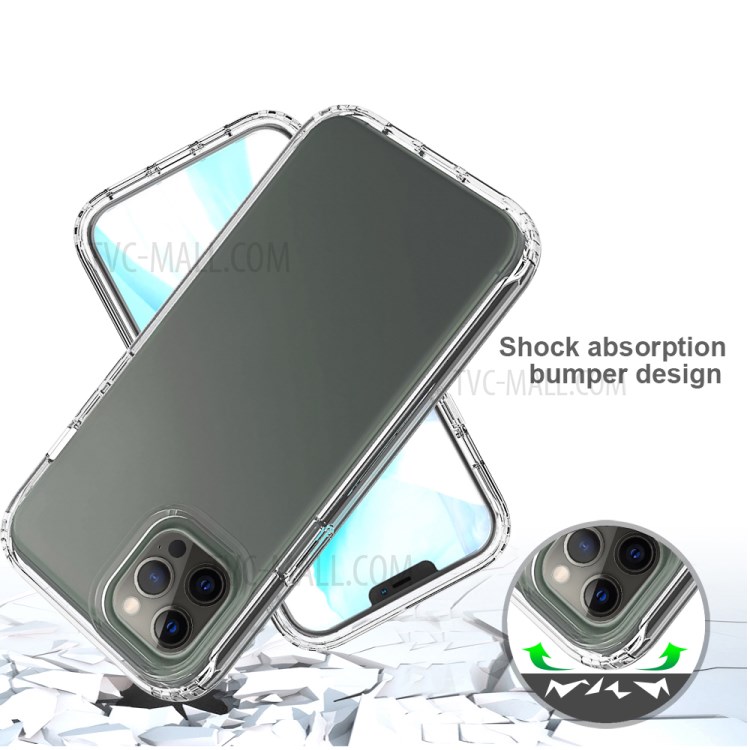 Gradient Color Clear TPU + PC Phone Case for iPhone 12 Pro Max - Transparent-2