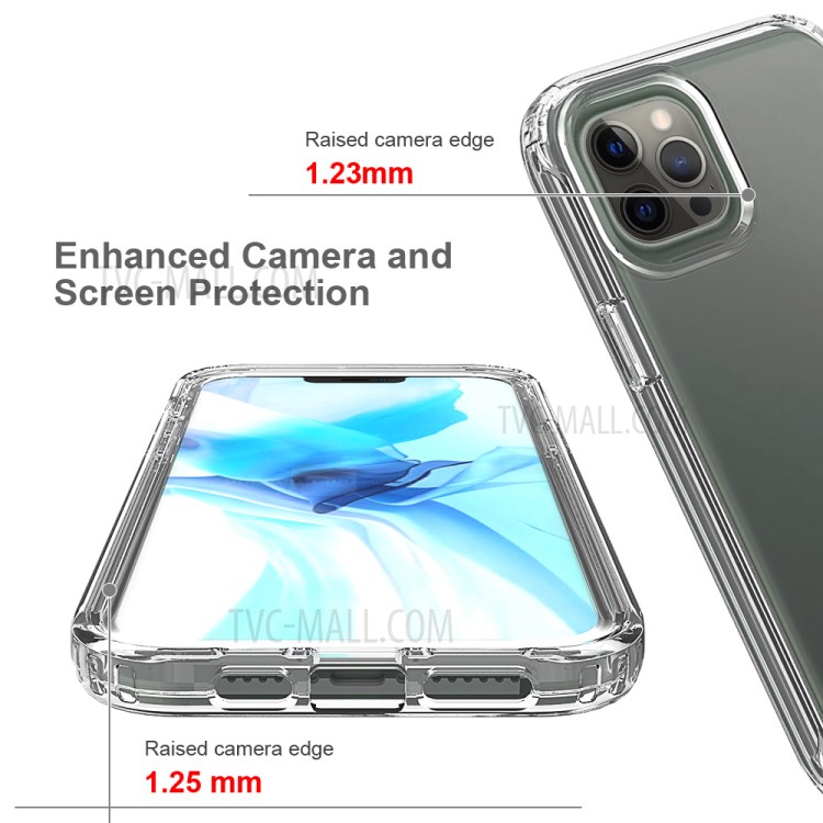 Gradient Color Clear TPU + PC Phone Case for iPhone 12 Pro Max - Transparent-3
