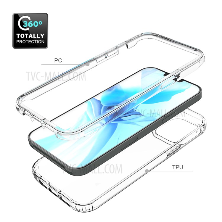 Gradient Color Clear TPU + PC Phone Case for iPhone 12 Pro Max - Transparent-4