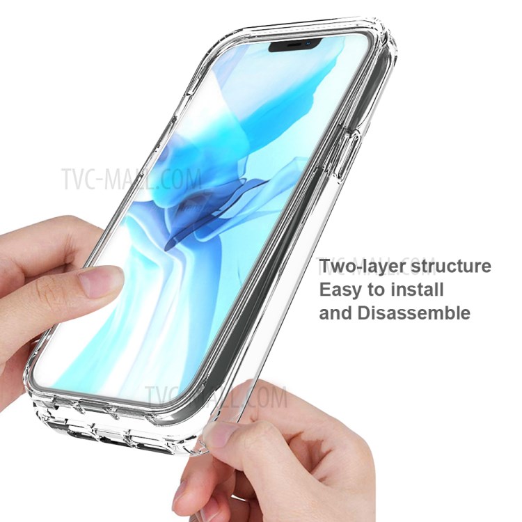 Gradient Color Clear TPU + PC Phone Case for iPhone 12 Pro Max - Transparent-5
