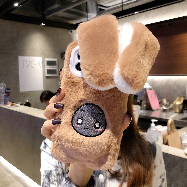 Pressione As Orelhas De Coelho Móvel Macio Revestido De Pele Tpu Para Iphone 12 Mini - Castanho-5