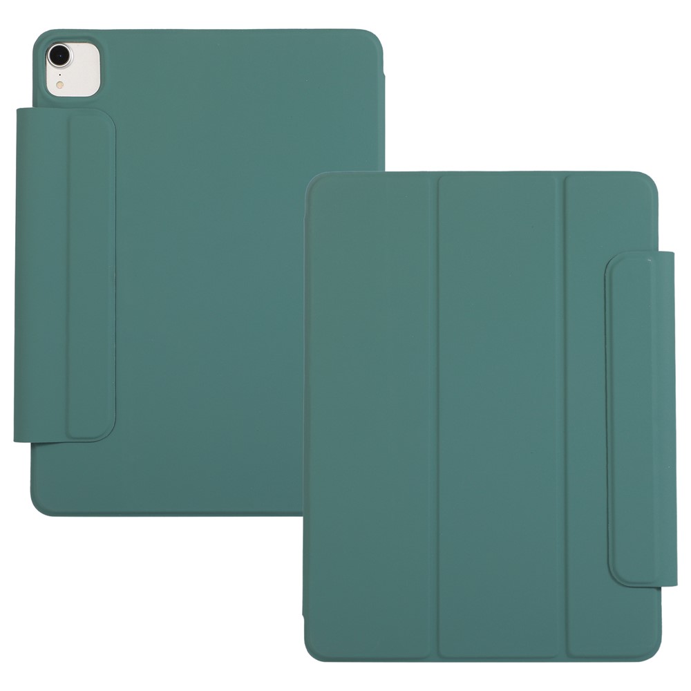 Hard PC + PU Leather Tablet Cover Shell with Magnetic Buckle for iPad Pro 12.9-inch (2018)/(2020) - Midnight Green-1