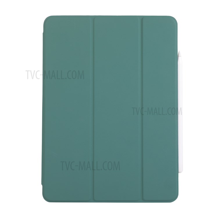 Hard PC + PU Leather Tablet Cover Shell with Magnetic Buckle for iPad Pro 12.9-inch (2018)/(2020) - Midnight Green-8
