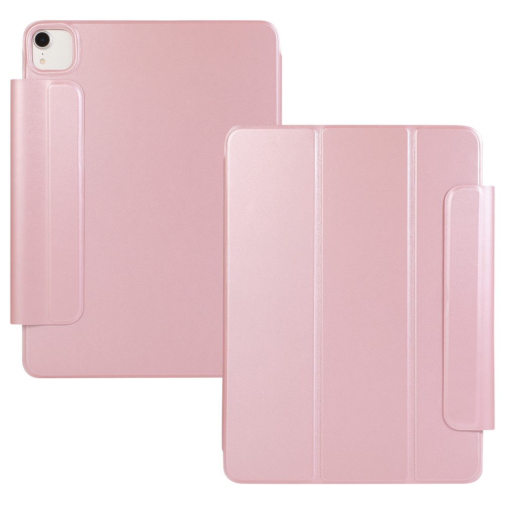 Hard PC + PU Leather Tablet Cover Shell with Magnetic Buckle for iPad Pro 12.9 (2022) / (2021) / (2018) / (2020) - Rose Gold