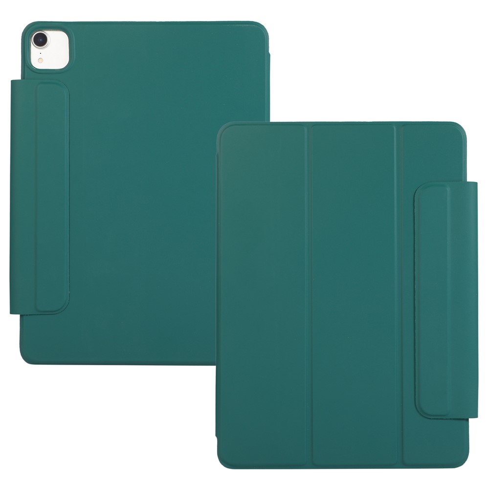 Hard PC + PU Leather Tablet Cover Shell with Magnetic Buckle for iPad Pro 12.9 (2022) / (2021) / (2018) / (2020) - Dark Green