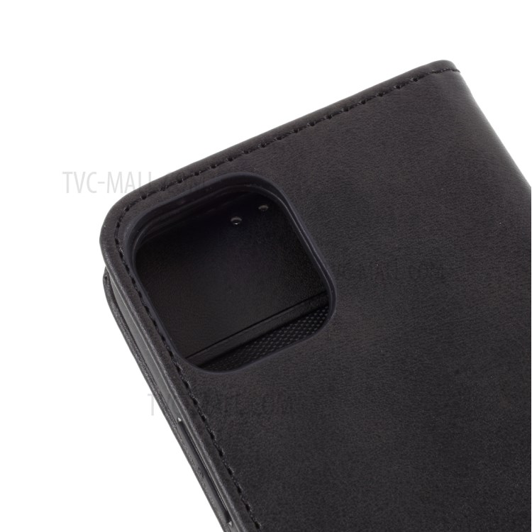 Business Style Leather Phone Cover Shell for iPhone 12 Mini - Black-11