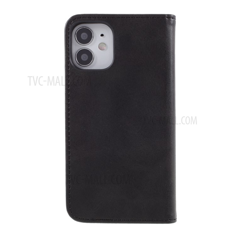 Business Style Leather Phone Cover Shell for iPhone 12 Mini - Black-3