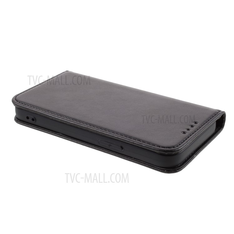 Business Style Leather Phone Cover Shell for iPhone 12 Mini - Black-5