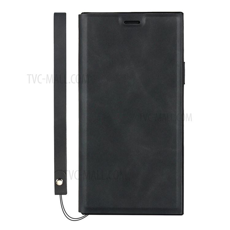 Silky-Feeling TPU + PU Leather Phone Cover for iPhone 11 Pro - Black-2
