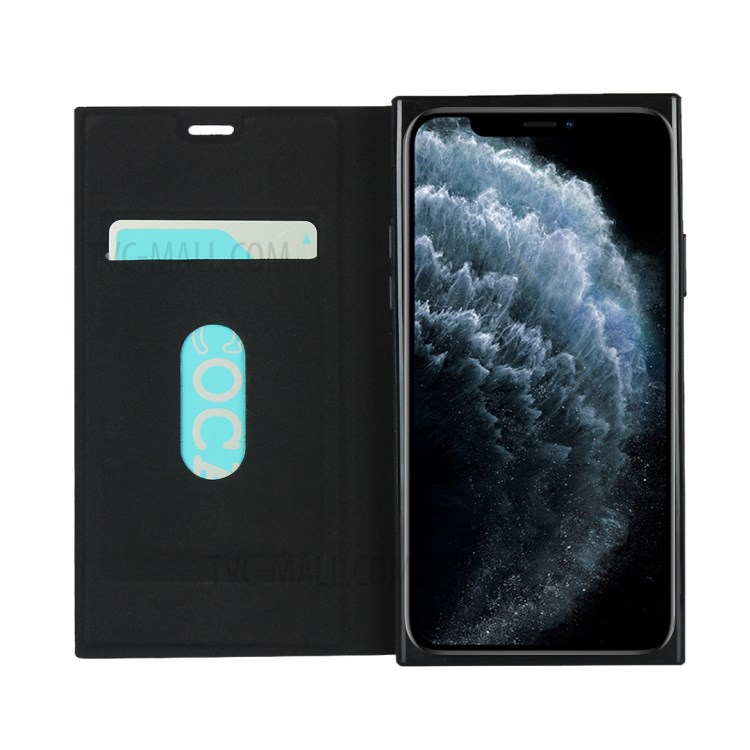 Silky-Feeling TPU + PU Leather Phone Cover for iPhone 11 Pro - Black-3