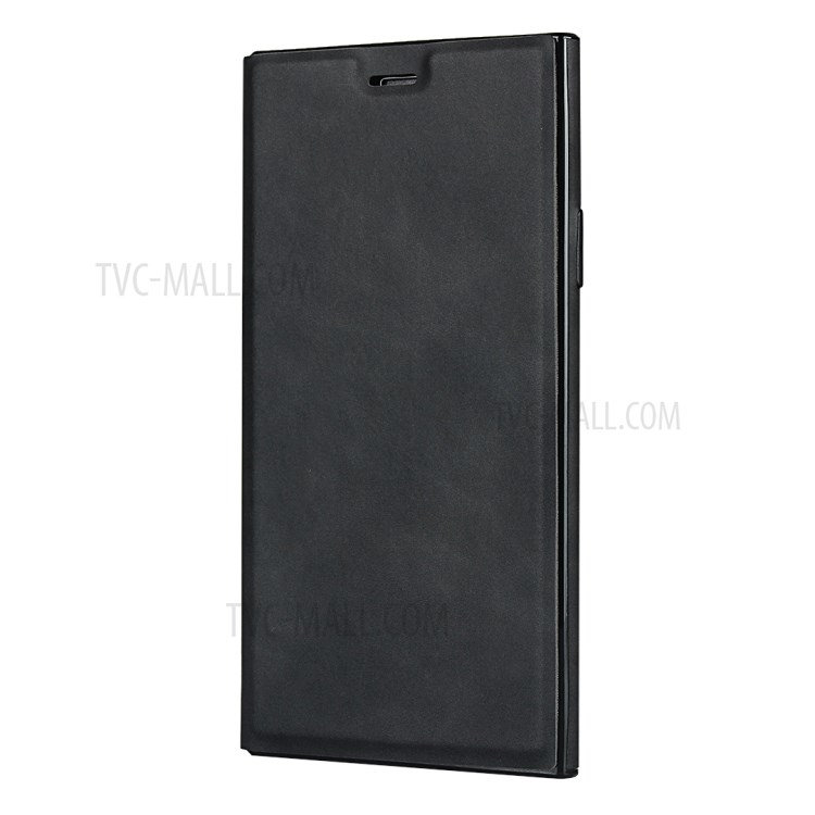 Silky-Feeling TPU + PU Leather Phone Cover for iPhone 11 Pro - Black-5
