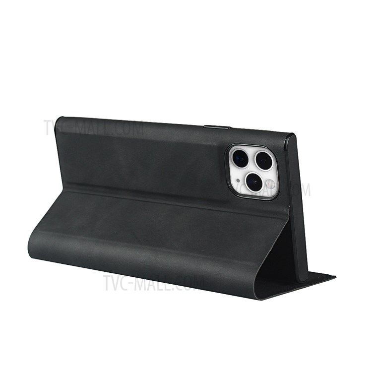 Silky-Feeling TPU + PU Leather Phone Cover for iPhone 11 Pro - Black-6