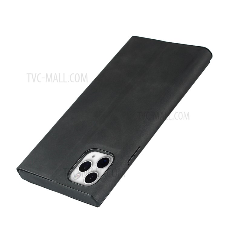 Silky-Feeling TPU + PU Leather Phone Cover for iPhone 11 Pro - Black-7