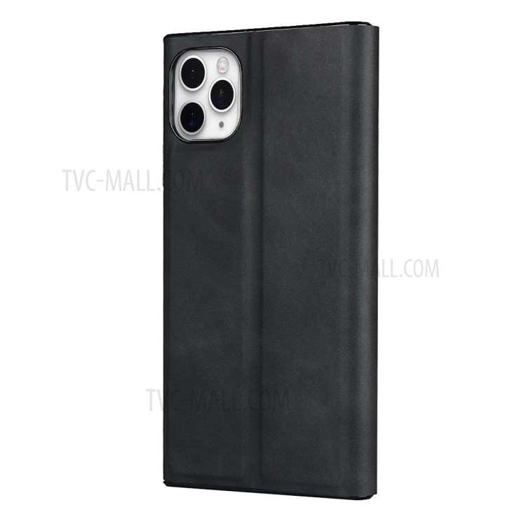 Silky-Feeling TPU + PU Leather Phone Cover for iPhone 11 Pro - Black-8