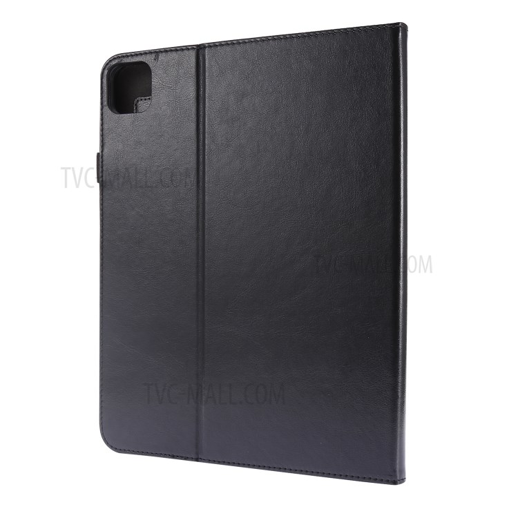 Crazy Horse Texture Two-Fold Design Leather Case for iPad Pro 12.9-inch (2020) - Black-3