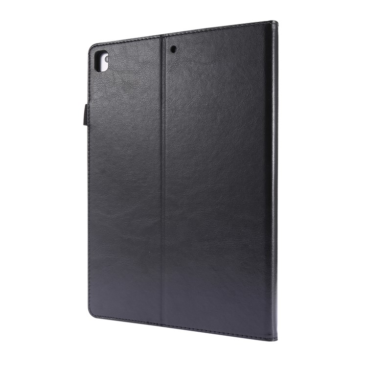 Crazy Horse Texture Leather Two-Fold Design Case for iPad 10.2 (2020) - Black-3