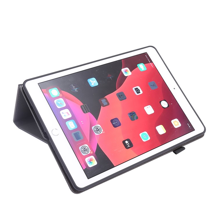 Crazy Horse Texture Leather Two-Fold Design Case for iPad 10.2 (2020) - Black-6