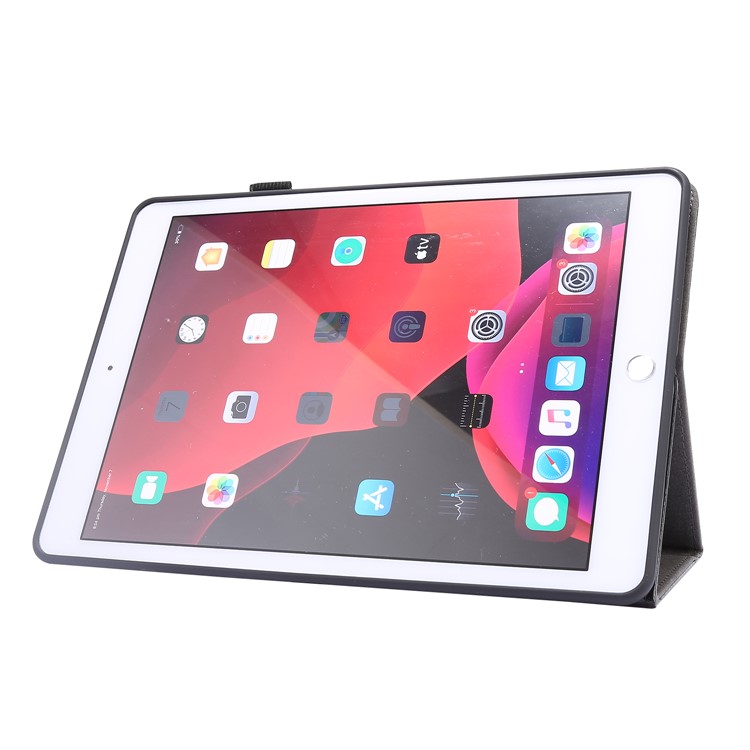 Crazy Horse Texture Leather Two-Fold Design Case for iPad 10.2 (2020) - Black-7