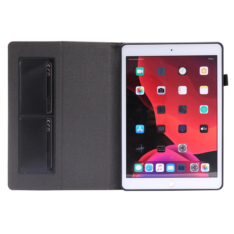 Crazy Horse Texture Leather Two-Fold Design Case for iPad 10.2 (2020) - Black-8