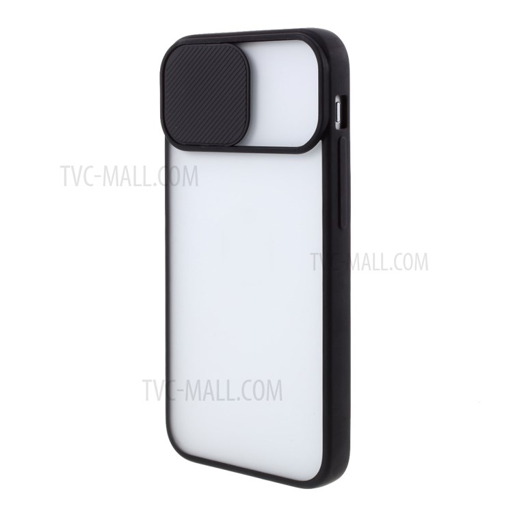 Matte PC + TPU Phone Case with Slide Camera Cover for iPhone 12 Mini - Black-2