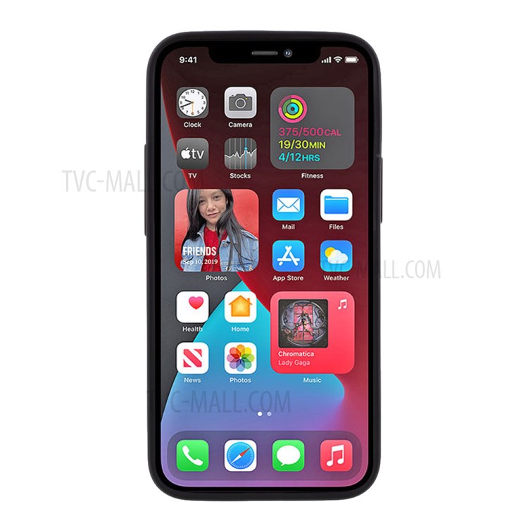 Matte PC + TPU Phone Case with Slide Camera Cover for iPhone 12 Mini - Black-3