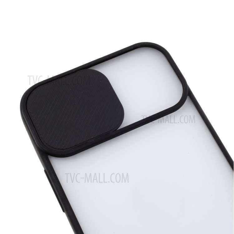 Matte PC + TPU Phone Case with Slide Camera Cover for iPhone 12 Mini - Black-5
