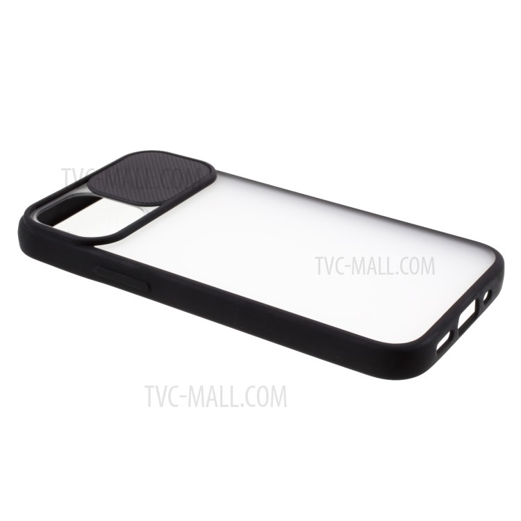 Matte PC + TPU Phone Case with Slide Camera Cover for iPhone 12 Mini - Black-6