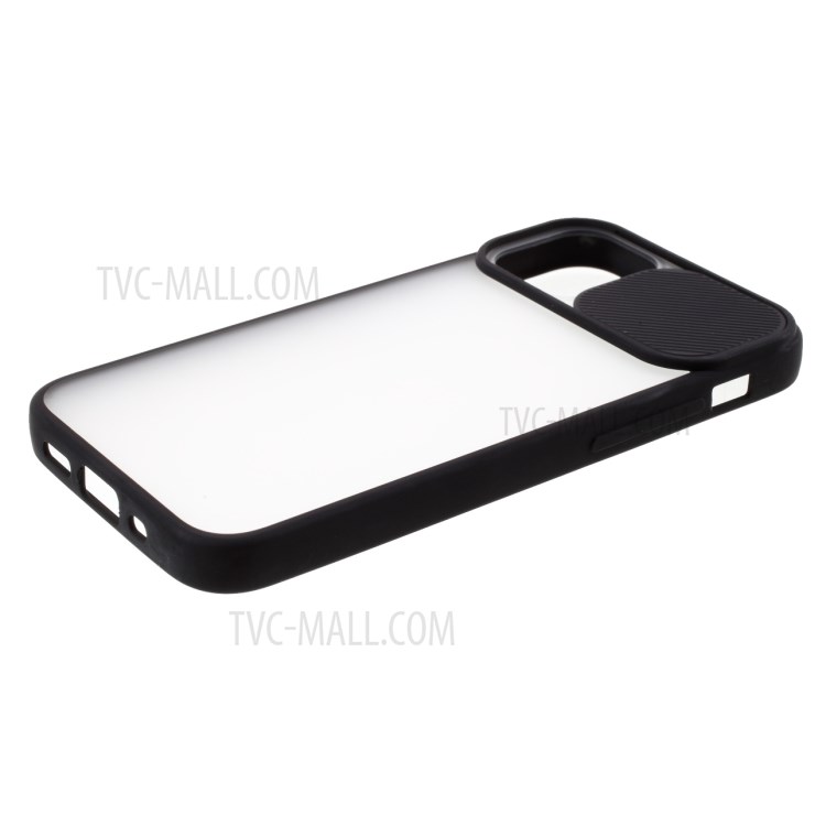 Matte PC + TPU Phone Case with Slide Camera Cover for iPhone 12 Mini - Black-7