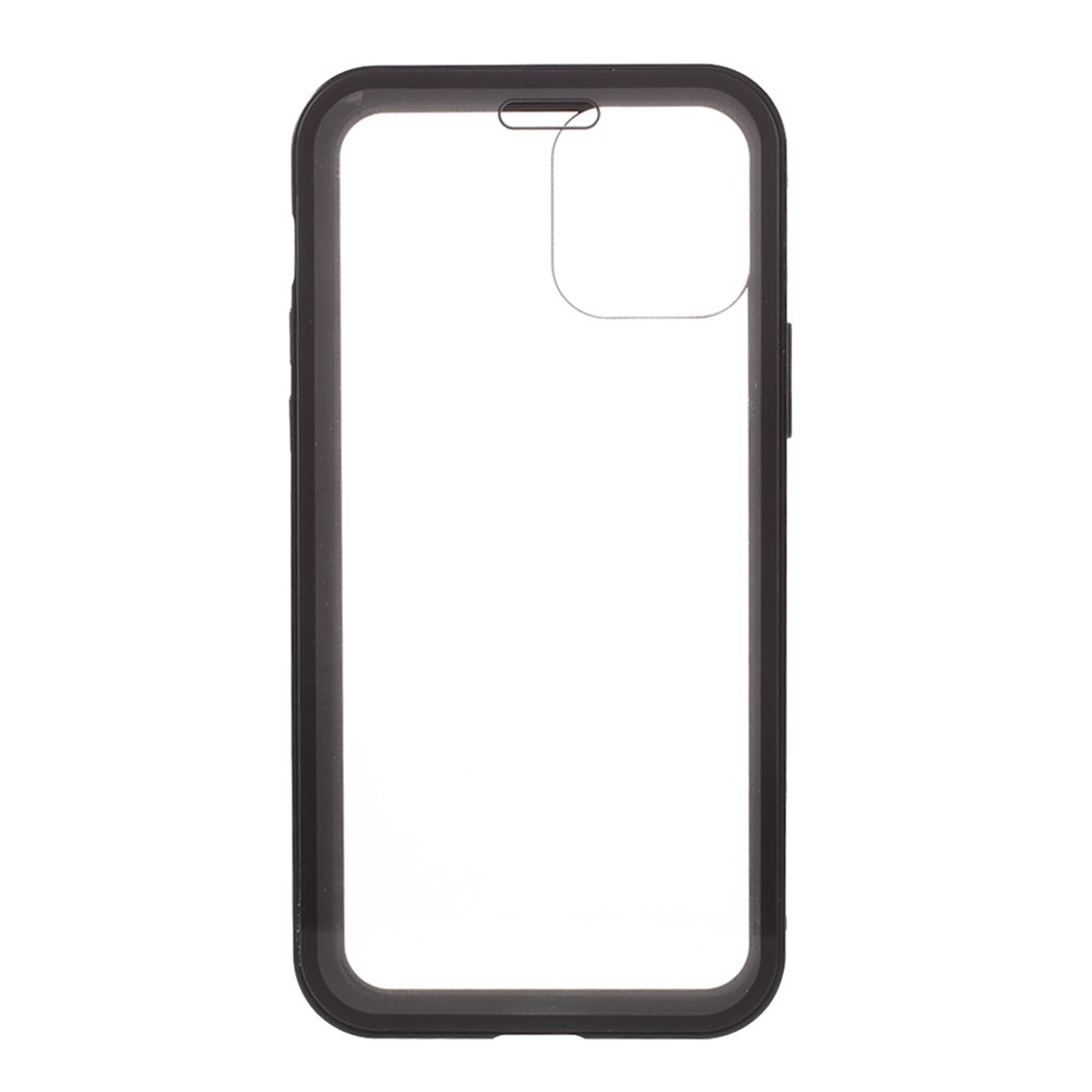 (Bubble Bag Package) Double-sided Tempered Glass Metal Frame Magnetic Full Coverage Phone Case for iPhone 12/12 Pro - Black-5