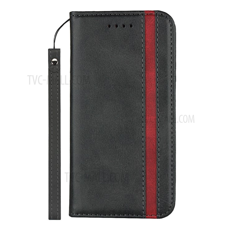 Auto-absorbed Texture Leather Stand Wallet Design Phone Case for iPhone 12 Pro Max - Black-3
