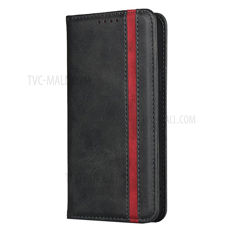Auto-absorbed Texture Leather Stand Wallet Design Phone Case for iPhone 12 Pro Max - Black-5