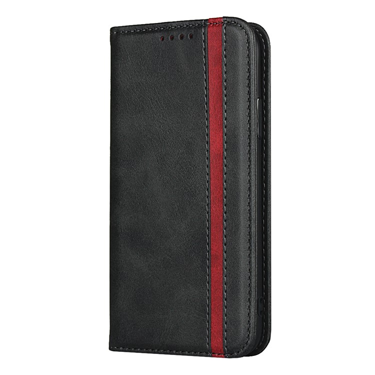 Auto-absorbed Texture Leather Stand Phone Case with Wallet Design for iPhone X / iPhone XS 5.8-inch - Black-5