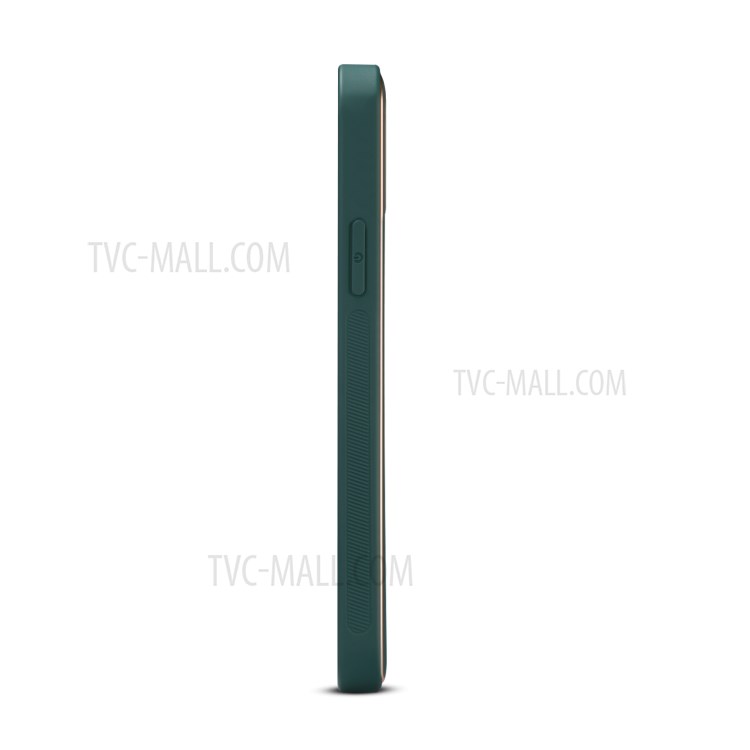 Plating Genuine Leather Coated TPU Case for iPhone 12 Pro - Green-4
