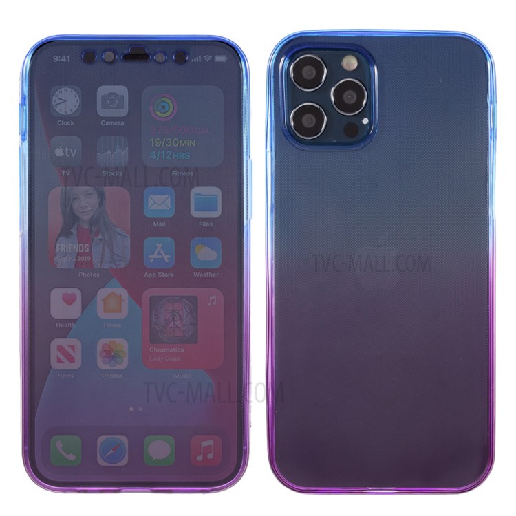 Wholesale Detachable Front Back Tpu Case For Iphone 12 12 Pro Gradient Color Full Protection Shell Blue Purple From China Tvc Mall Com