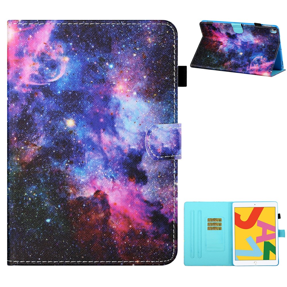 Pattern Printing Leather Stand Tablet Cover Shell for iPad 10.2 (2021)/(2020)/(2019)/iPad Air 10.5 inch (2019) - The Milky Way