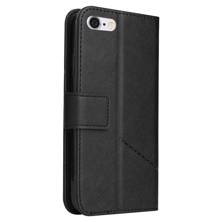GQ.UTROBE Rectangular Metal Decor Stand Leather Cover for iPhone SE (2nd Generation)/8/7 - Black-7