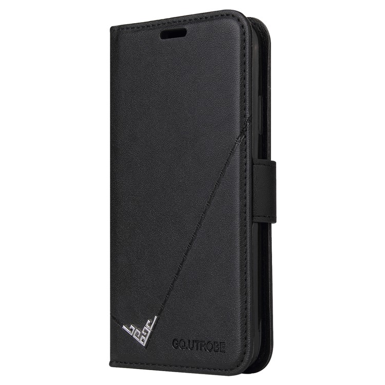 GQ.UTROBE Rectangular Metal Decor Stand Leather Cover for iPhone SE (2nd Generation)/8/7 - Black-8