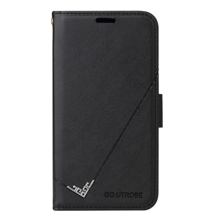 GQ.UTROBE Rectangular Metal Decor Stand Leather Cover for iPhone SE (2nd Generation)/8/7 - Black-9