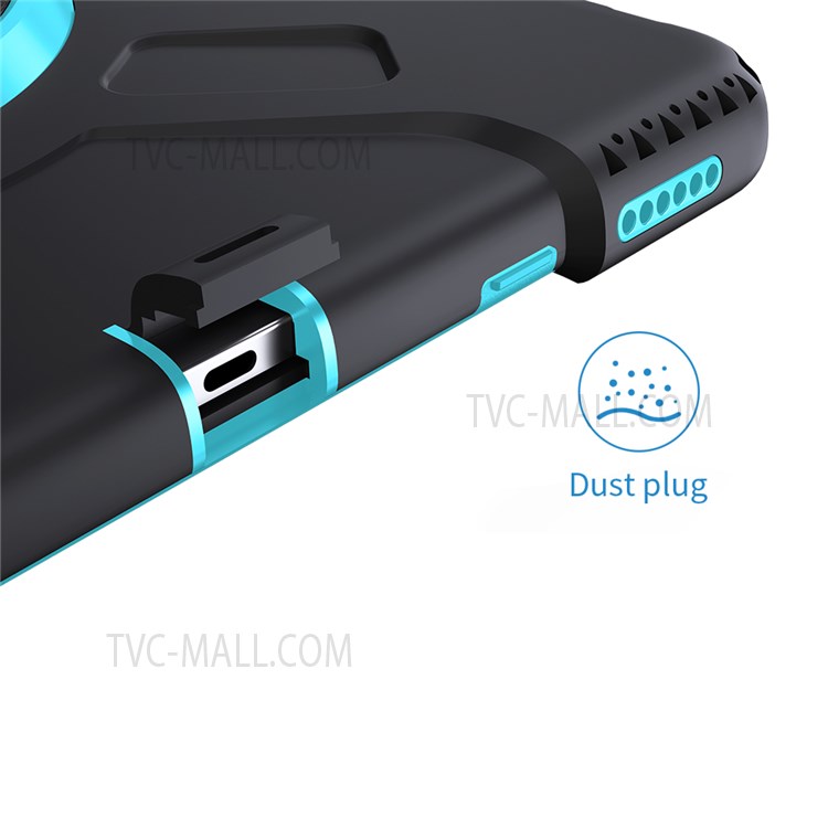 Thicken Kickstand PC Silicone Hybrid Shell Case with Adjustable Strap for iPad Pro 12.9-inch (2020)/(2018) - Baby Blue-3