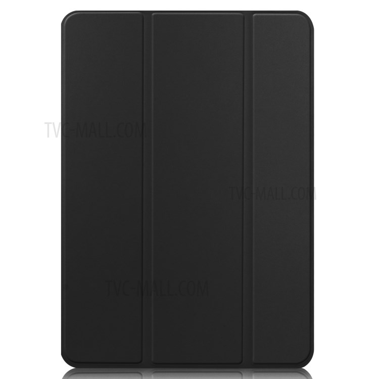 Clear Back Plastic Tri-fold PU Leather Tablet Case for iPad Air (2020) - Black-7