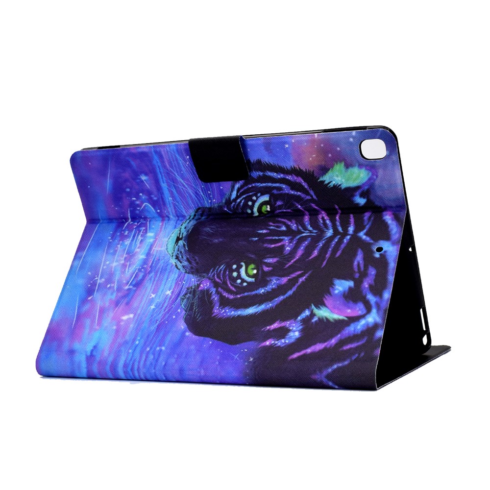 TPU + PU Leather Pattern Printing Stand Card Holder Tablet Case for iPad 10.2 (2020)/(2019) - Tiger-6