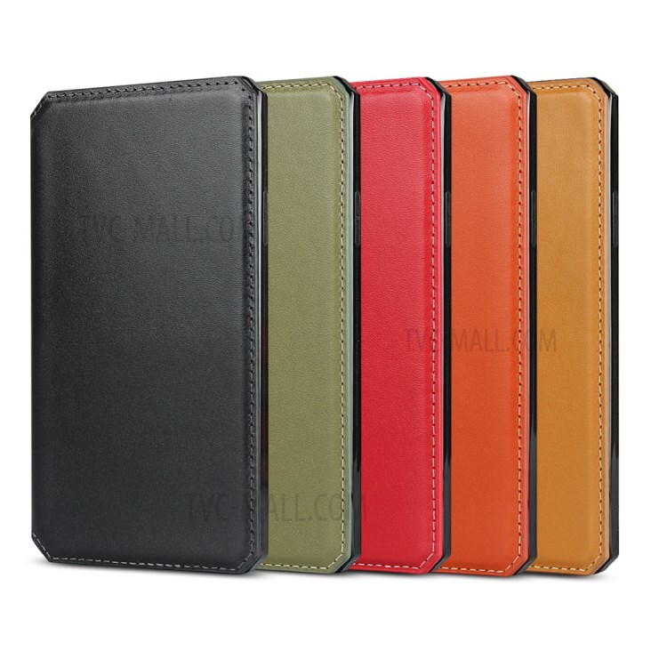 Genuine Leather + TPU Wallet Phone Case Cover with Handy Strap for iPhone 12 Pro Max - Black-11