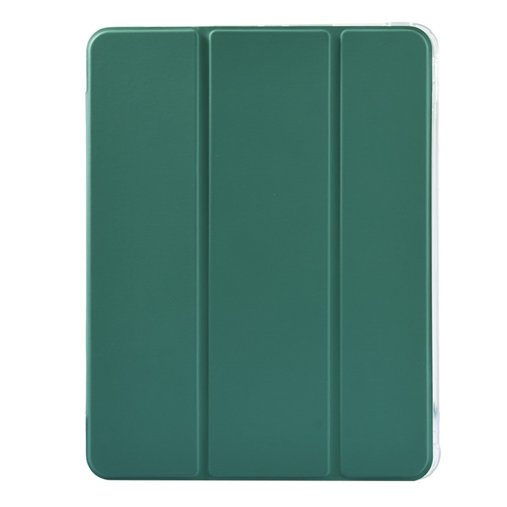 Leather Cover + Transparent TPU Inner Case with Pen Slot for iPad Air (2020)/Pro 11-inch (2018) - Green