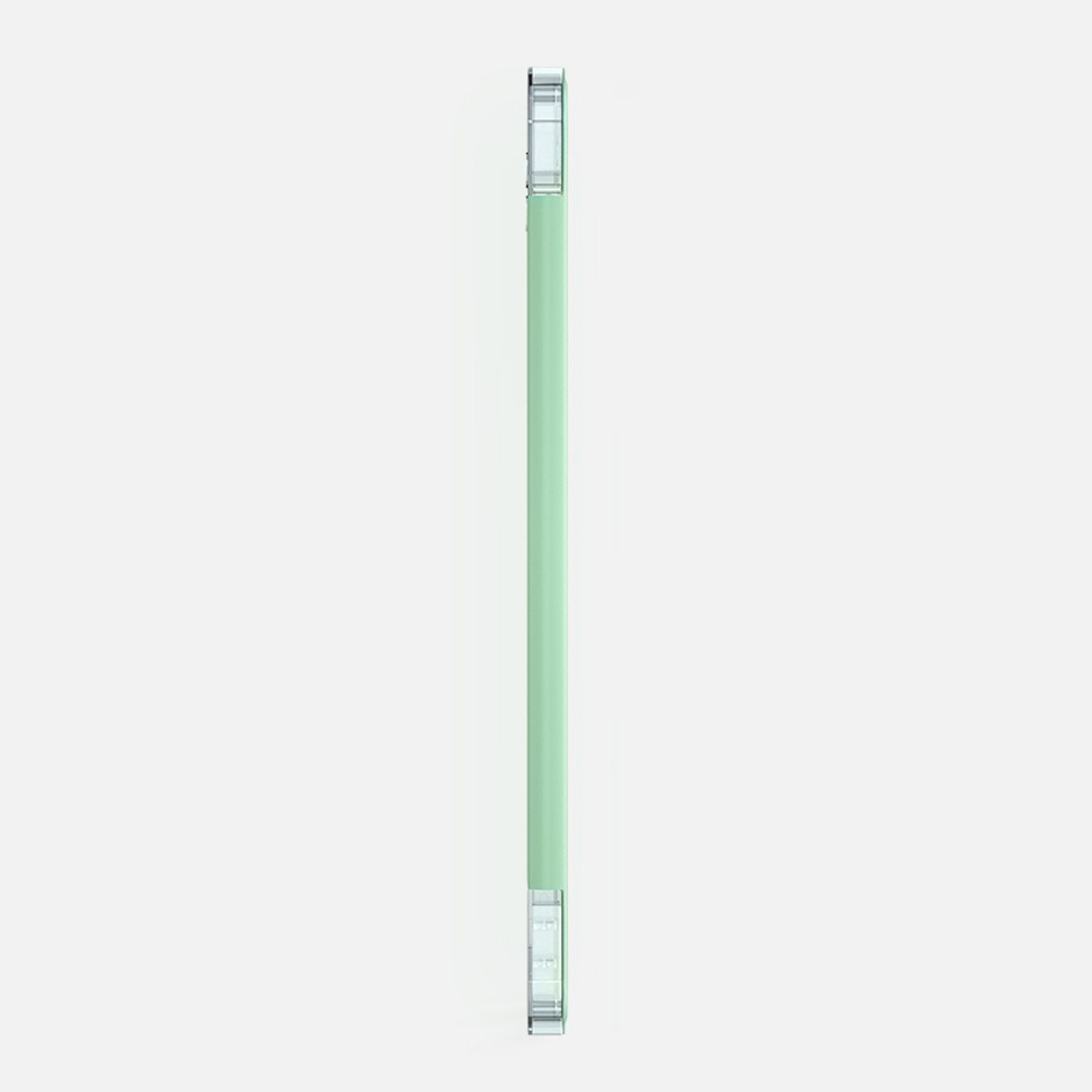 Auto-Sleep-and-Wake Function Leather Cover + Transparent TPU Inner Case with Pen Slot for iPad Pro 12.9-inch (2020) - Light Green-4
