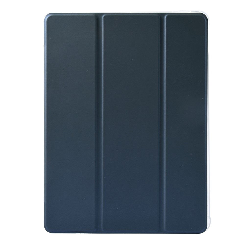 Auto-Sleep-and-Wake Function Leather Cover + Transparent TPU Inner Case with Pen Slot for iPad Pro 12.9 (2022) / (2021) / (2020) - Dark Blue