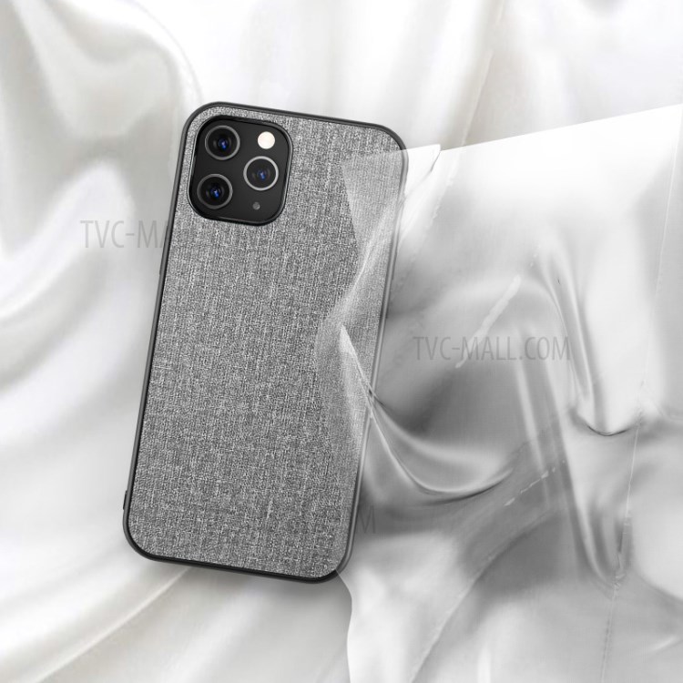 Cloth Texture TPU+PC Magnetic Case for iPhone 12 Pro Max - Grey-4