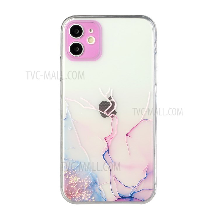 Embossment Marble Pattern Straight Edge Precise Hole Opening Soft TPU Case for iPhone 12 mini - Style A-1
